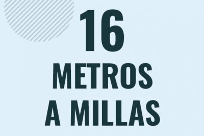 Profesor en pizarra explicando cuanto es 16 metros en millas o como pasar de 16 m a mi
