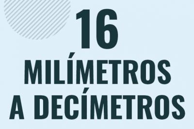 Profesor en pizarra explicando cuanto es 16 milimetros en decimetros o como pasar de 16 mm a dm