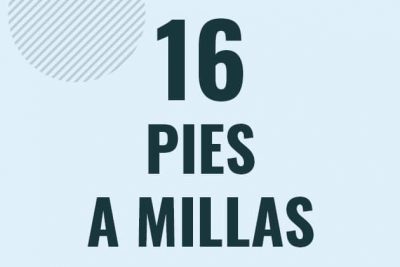 Profesor en pizarra explicando cuanto es 16 pies en millas o como pasar de 16 ft a mi