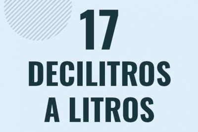 Profesor en pizarra explicando cuanto es 17 decilitros en litros o como pasar de 17 dl a l