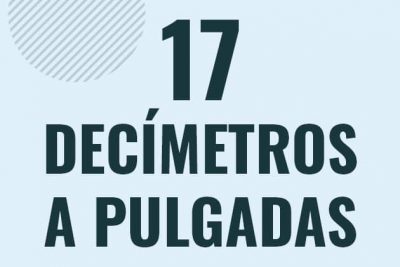 Profesor en pizarra explicando cuanto es 17 decimetros en pulgadas o como pasar de 17 dm a in