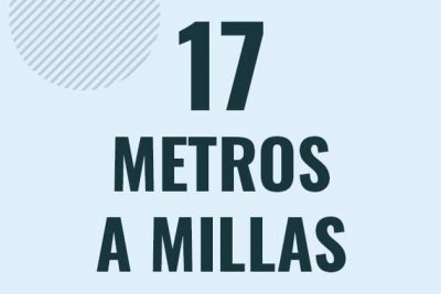 Profesor en pizarra explicando cuanto es 17 metros en millas o como pasar de 17 m a mi