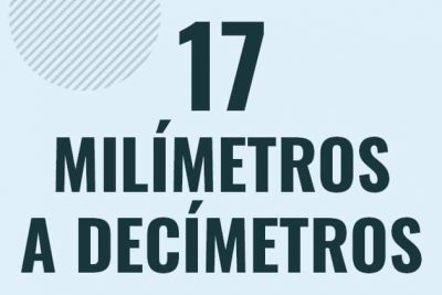 Profesor en pizarra explicando cuanto es 17 milimetros en decimetros o como pasar de 17 mm a dm
