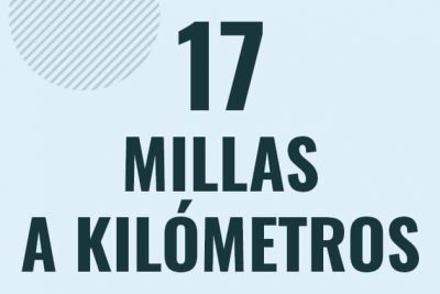 Profesor en pizarra explicando cuanto es 17 millas en kilometros o como pasar de 17 mi a km