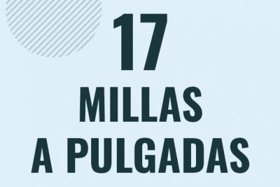 Profesor en pizarra explicando cuanto es 17 millas en pulgadas o como pasar de 17 mi a in