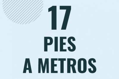 Profesor en pizarra explicando cuanto es 17 pies en metros o como pasar de 17 ft a m