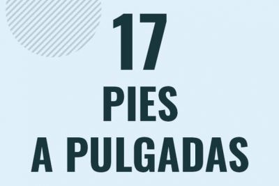 Profesor en pizarra explicando cuanto es 17 pies en pulgadas o como pasar de 17 ft a in