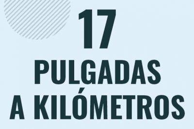 Profesor en pizarra explicando cuanto es 17 pulgadas en kilometros o como pasar de 17 in a km