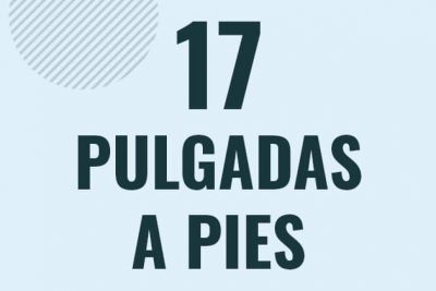 Profesor en pizarra explicando cuanto es 17 pulgadas en pies o como pasar de 17 in a ft