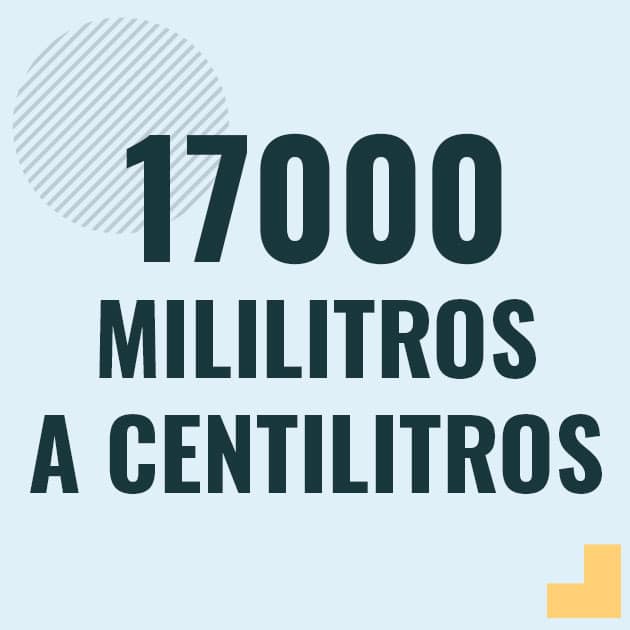 Conversión de 17000 mililitros a centilitros Profesor en pizarra explicando cuanto es 17000 mililitros en centilitros o como pasar de 17000 ml a cl