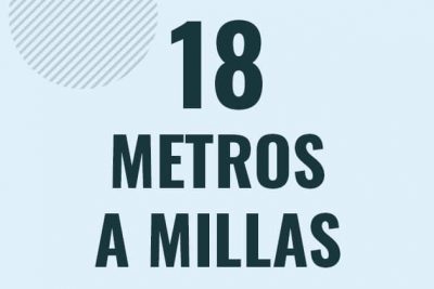 Profesor en pizarra explicando cuanto es 18 metros en millas o como pasar de 18 m a mi