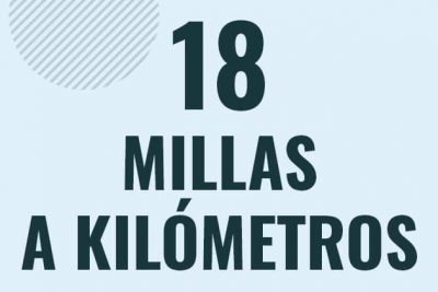Profesor en pizarra explicando cuanto es 18 millas en kilometros o como pasar de 18 mi a km