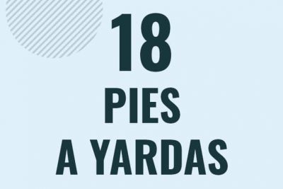 Profesor en pizarra explicando cuanto es 18 pies en yardas o como pasar de 18 ft a yd