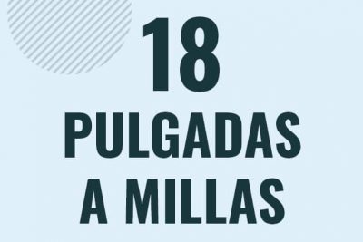 Profesor en pizarra explicando cuanto es 18 pulgadas en millas o como pasar de 18 in a mi