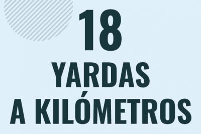 Profesor en pizarra explicando cuanto es 18 yardas en kilometros o como pasar de 18 yd a km