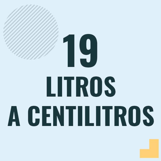 Conversión de 19 litros a centilitros Profesor en pizarra explicando cuanto es 19 litros en centilitros o como pasar de 19 l a cl
