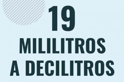 Profesor en pizarra explicando cuanto es 19 mililitros en decilitros o como pasar de 19 ml a dl