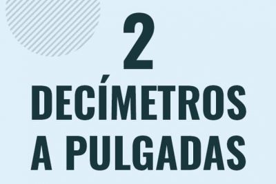 Profesor en pizarra explicando cuanto es 2 decimetros en pulgadas o como pasar de 2 dm a in