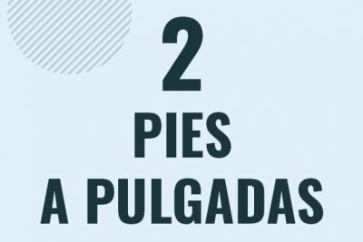 Profesor en pizarra explicando cuanto es 2 pies en pulgadas o como pasar de 2 ft a in