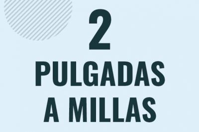 Profesor en pizarra explicando cuanto es 2 pulgadas en millas o como pasar de 2 in a mi