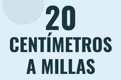 Profesor en pizarra explicando cuanto es 20 centimetros en millas o como pasar de 20 cm a mi
