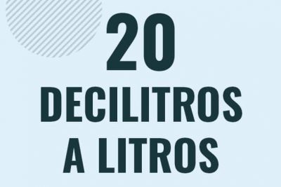 Profesor en pizarra explicando cuanto es 20 decilitros en litros o como pasar de 20 dl a l