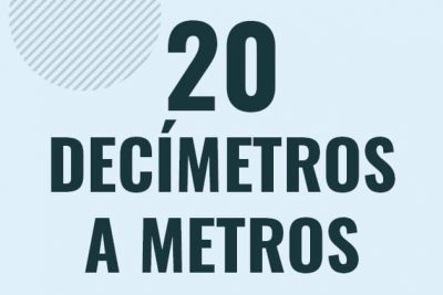 Profesor en pizarra explicando cuanto es 20 decimetros en metros o como pasar de 20 dm a m