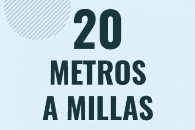 Profesor en pizarra explicando cuanto es 20 metros en millas o como pasar de 20 m a mi