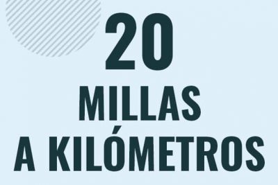 Profesor en pizarra explicando cuanto es 20 millas en kilometros o como pasar de 20 mi a km
