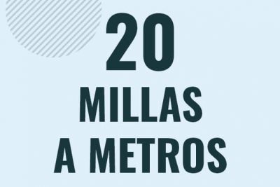 Profesor en pizarra explicando cuanto es 20 millas en metros o como pasar de 20 mi a m