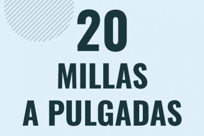 Profesor en pizarra explicando cuanto es 20 millas en pulgadas o como pasar de 20 mi a in