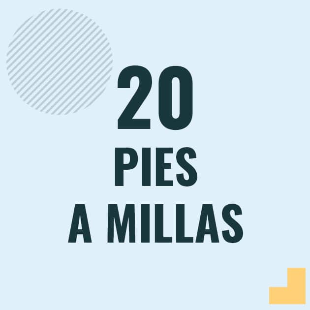 Conversión de 20 pies a millas Profesor en pizarra explicando cuanto es 20 pies en millas o como pasar de 20 ft a mi
