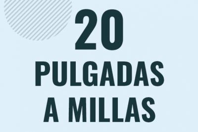 Profesor en pizarra explicando cuanto es 20 pulgadas en millas o como pasar de 20 in a mi
