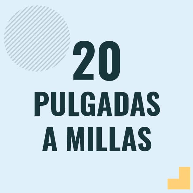 Conversión de 20 pulgadas a millas Profesor en pizarra explicando cuanto es 20 pulgadas en millas o como pasar de 20 in a mi
