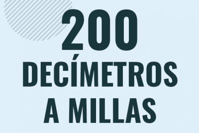 Profesor en pizarra explicando cuanto es 200 decimetros en millas o como pasar de 200 dm a mi