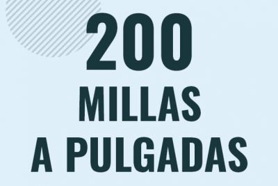Profesor en pizarra explicando cuanto es 200 millas en pulgadas o como pasar de 200 mi a in