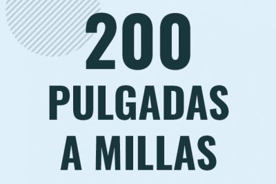 Profesor en pizarra explicando cuanto es 200 pulgadas en millas o como pasar de 200 in a mi