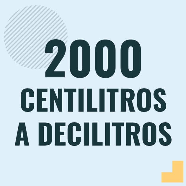 Conversión de 2000 centilitros a decilitros Profesor en pizarra explicando cuanto es 2000 centilitros en decilitros o como pasar de 2000 cl a dl