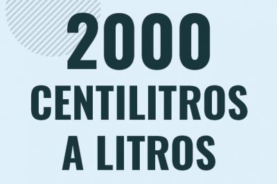 Profesor en pizarra explicando cuanto es 2000 centilitros en litros o como pasar de 2000 cl a l