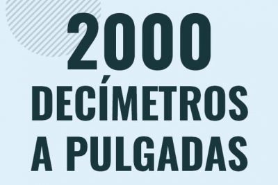 Profesor en pizarra explicando cuanto es 2000 decimetros en pulgadas o como pasar de 2000 dm a in