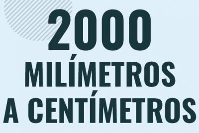 Profesor en pizarra explicando cuanto es 2000 milimetros en centimetros o como pasar de 2000 mm a cm