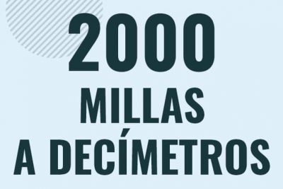 Profesor en pizarra explicando cuanto es 2000 millas en decimetros o como pasar de 2000 mi a dm