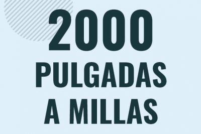 Profesor en pizarra explicando cuanto es 2000 pulgadas en millas o como pasar de 2000 in a mi