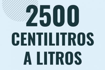 Profesor en pizarra explicando cuanto es 2500 centilitros en litros o como pasar de 2500 cl a l