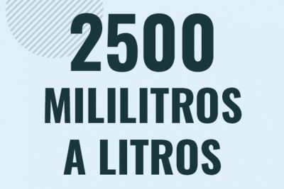 Profesor en pizarra explicando cuanto es 2500 mililitros en litros o como pasar de 2500 ml a l