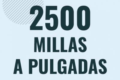 Profesor en pizarra explicando cuanto es 2500 millas en pulgadas o como pasar de 2500 mi a in