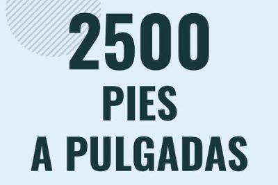 Profesor en pizarra explicando cuanto es 2500 pies en pulgadas o como pasar de 2500 ft a in