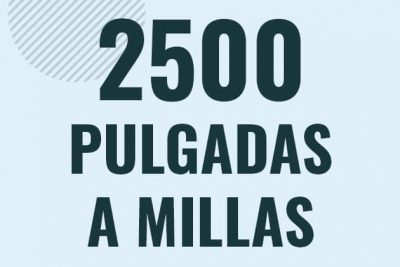 Profesor en pizarra explicando cuanto es 2500 pulgadas en millas o como pasar de 2500 in a mi