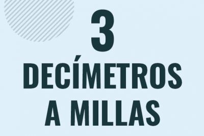 Profesor en pizarra explicando cuanto es 3 decimetros en millas o como pasar de 3 dm a mi