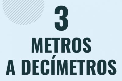 Profesor en pizarra explicando cuanto es 3 metros en decimetros o como pasar de 3 m a dm